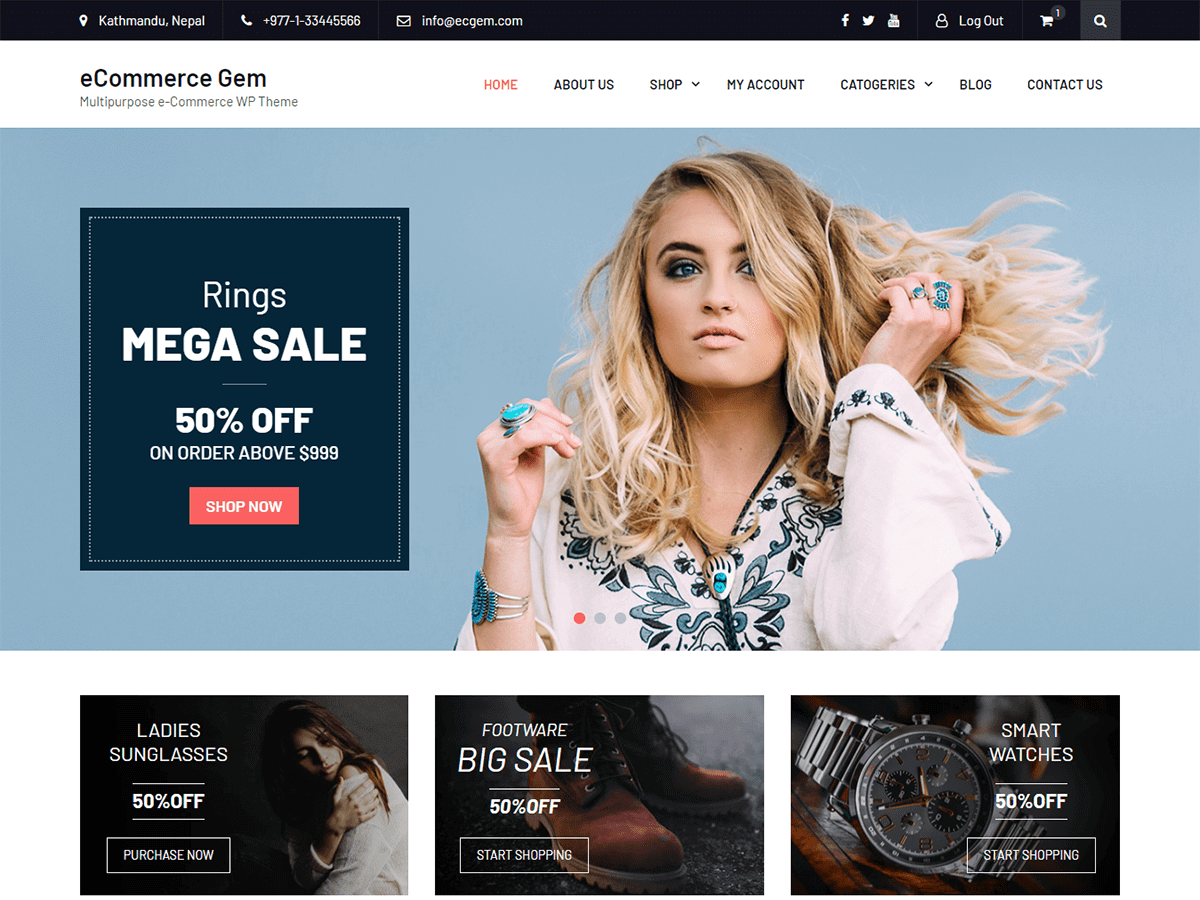 ecommerce wordpress theme