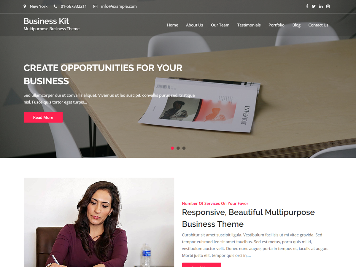 free responsive WordPress business themes